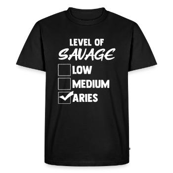 Aries Zodiac Birthday Gift bday celebrants - Men's Premium Organic T-Shirt - black - Front - Nico (187cm)
