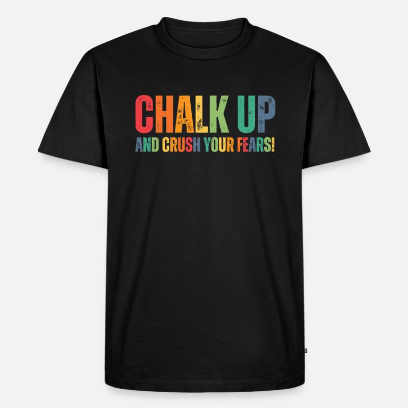 Bouldern Chalk Up Boulderer - Männer Premium Bio T-Shirt - Schwarz