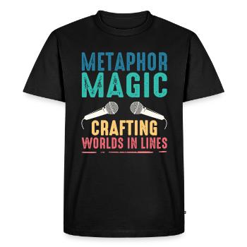 Poetry Slam Metaphor Magic Slam Poetry - Men's Premium Organic T-Shirt - black - Front - Nico (187cm)