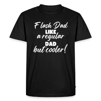 Bloc Flash Papa Boulderer - T-shirt Premium bio Homme - noir - Devant - Nico (187cm)