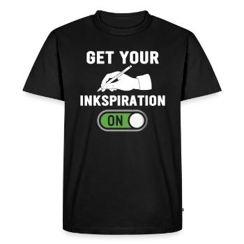 Poésie Slam Encre Slam-poésie - T-shirt Premium bio Homme - noir - Devant - Nico (187cm)