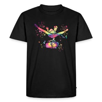 Gymnastique Artistique Pommeau Cheval Turner - T-shirt Premium bio Homme - noir - Devant - Nico (187cm)