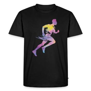 Sprinter Colorsplash Sprintender Sprint - Men's Premium Organic T-Shirt - black - Front - Nico (187cm)