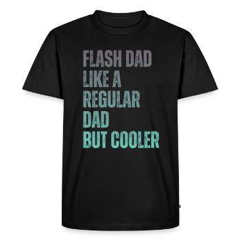 Bloc Flash Papa Boulderer - T-shirt Premium bio Homme - noir - Devant - Nico (187cm)
