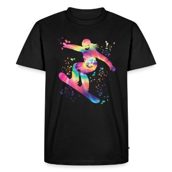 Snowboarder Snowboarding Snowboard - Men's Premium Organic T-Shirt - black - Front - Nico (187cm)