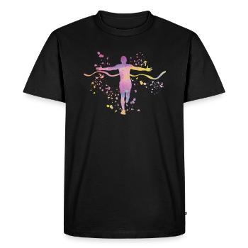 Marathon Runners Run Finisher Marathon - Men's Premium Organic T-Shirt - black - Front - Nico (187cm)