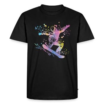 Snowboarder Snowboarding Snowboard - Men's Premium Organic T-Shirt - black - Front - Nico (187cm)