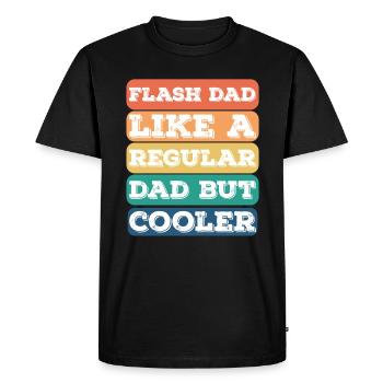 Bloc Flash Papa Boulderer - T-shirt Premium bio Homme - noir - Devant - Nico (187cm)