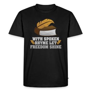 Poetry Slam Spoken Rhyme Slam Poetry - Men's Premium Organic T-Shirt - black - Front - Nico (187cm)