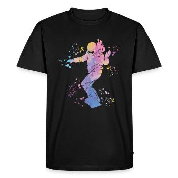 Snowboarder Snowboarding Snowboard - T-shirt Premium bio Homme - noir - Devant - Nico (187cm)