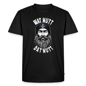 East Frisian North Sea Seaman Wat Mutt Dat Mutt - Men's Premium Organic T-Shirt - black - Front - Nico (187cm)