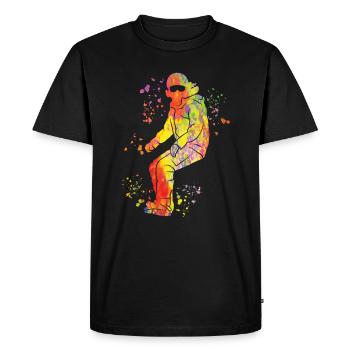 Snowboarder Snowboarding Snowboard - T-shirt Premium bio Homme - noir - Devant - Nico (187cm)
