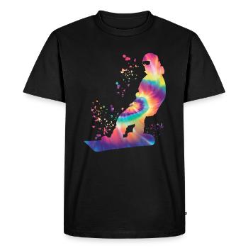Snowboarder Snowboarding Snowboard - T-shirt Premium bio Homme - noir - Devant - Nico (187cm)