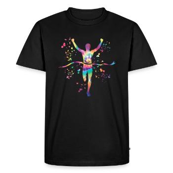 Marathon Runners Run Finisher Marathon - Men's Premium Organic T-Shirt - black - Front - Nico (187cm)