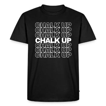 Boulderer Chalk Up Bloc - T-shirt Premium bio Homme - noir - Devant - Nico (187cm)