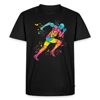 Sprinter Colorsplash Sprintender Sprint - Men's Premium Organic T-Shirt - black - Front - Nico (187cm)