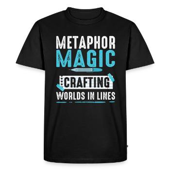 Poetry Slam Metaphor Magic Slam Poetry - Men's Premium Organic T-Shirt - black - Front - Nico (187cm)
