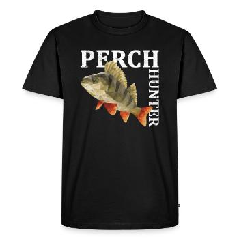 Perch fishing - Men's Premium Organic T-Shirt - black - Front - Nico (187cm)