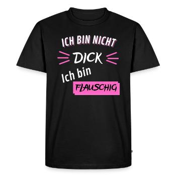 Ich bin nicht Dick ich bin flauschig Lustig - Männer Premium Bio T-Shirt - Schwarz - Vorne - Nico (187cm)