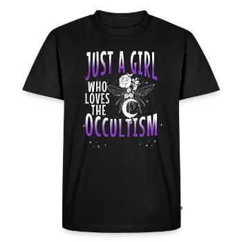 Occult Goth Gothic Punk Grunge - Men's Premium Organic T-Shirt - black - Front - Nico (187cm)