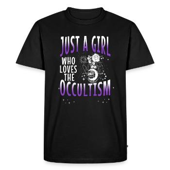 Occult Goth Gothic Punk Grunge - Men's Premium Organic T-Shirt - black - Front - Nico (187cm)