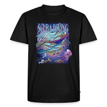 Apnea Diver Freediver Scuba Diver - Men's Premium Organic T-Shirt - black - Front - Nico (187cm)
