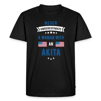 Akita - T-shirt Premium bio Homme - noir - Devant - Nico (187cm)