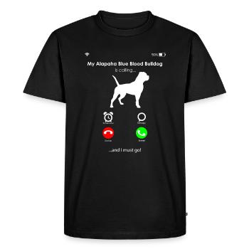 Alapaha Blue Blood Bulldog - Men's Premium Organic T-Shirt - black - Front - Nico (187cm)