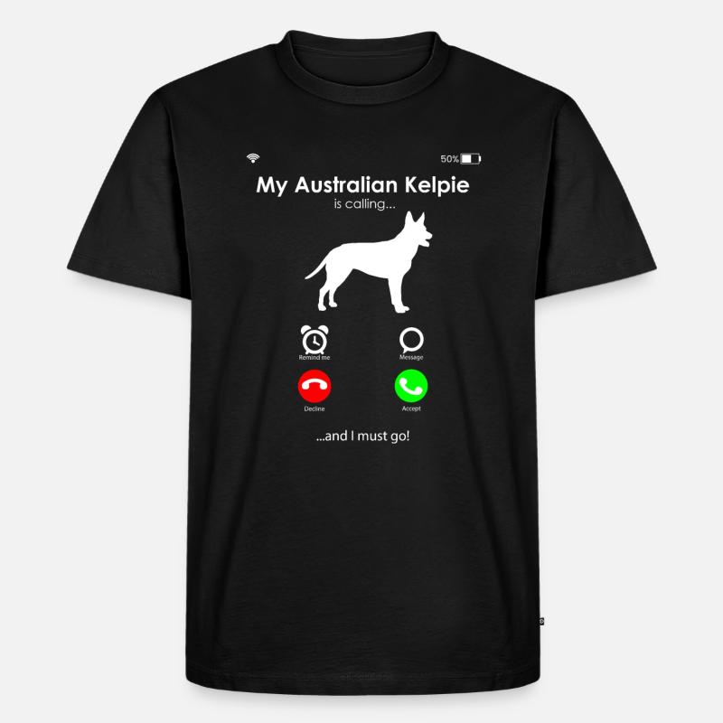 Australian Kelpie - Männer Premium Bio T-Shirt - Schwarz
