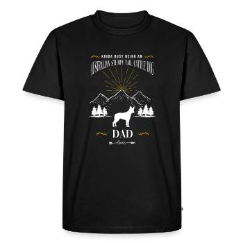 Australian Stumpy Tail Cattle Dog - Men's Premium Organic T-Shirt - black - Front - Nico (187cm)