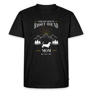 Basset Hound - T-shirt Premium bio Homme - noir - Devant - Nico (187cm)