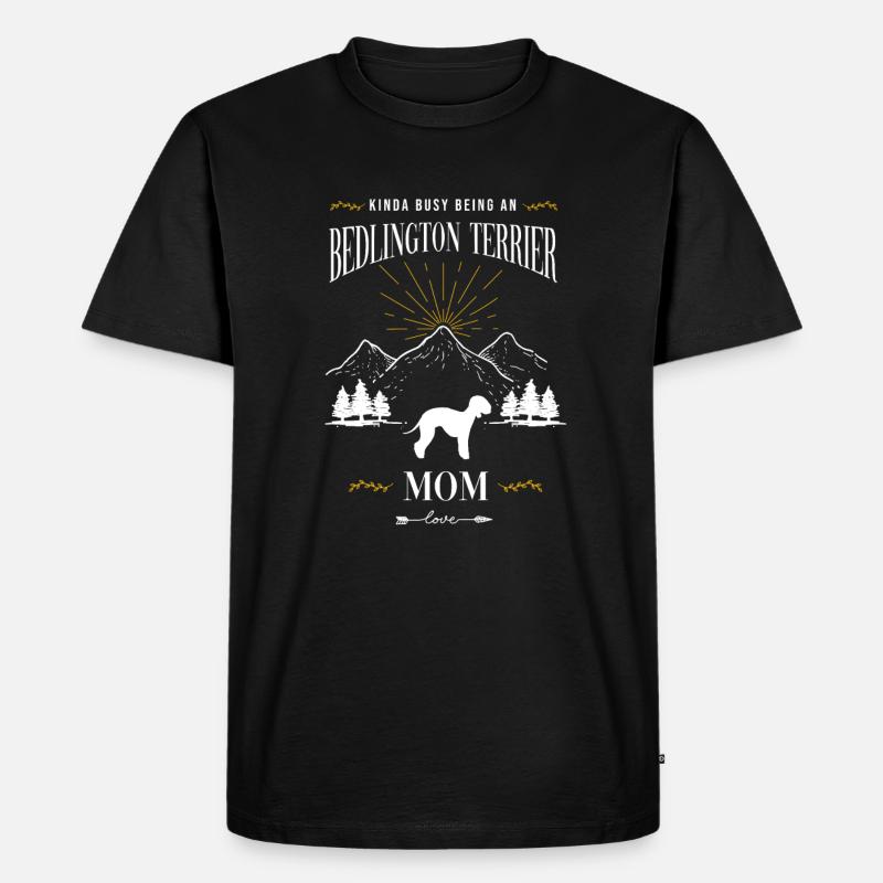 Bedlington Terrier - Männer Premium Bio T-Shirt - Schwarz