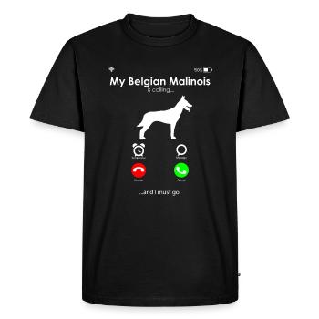 Berger belge malinois - T-shirt Premium bio Homme - noir - Devant - Nico (187cm)