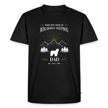 Chien de berger de Bergame - T-shirt Premium bio Homme - noir - Devant - Nico (187cm)