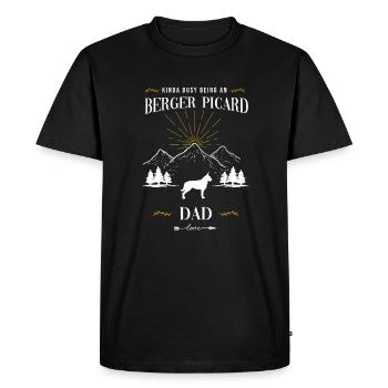 Berger de Picardie - Berger Picard - T-shirt Premium bio Homme - noir - Devant - Nico (187cm)