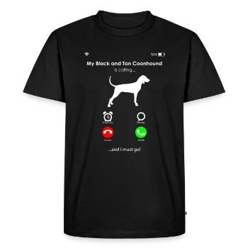 Coonhound noir et beige - T-shirt Premium bio Homme - noir - Devant - Nico (187cm)