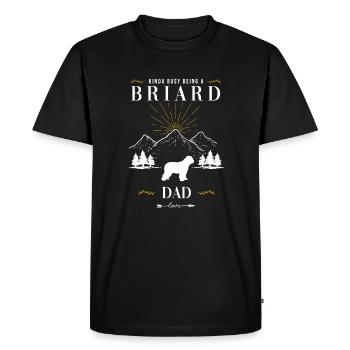 Briard - Berger de Brie - Briarden - T-shirt Premium bio Homme - noir - Devant - Nico (187cm)