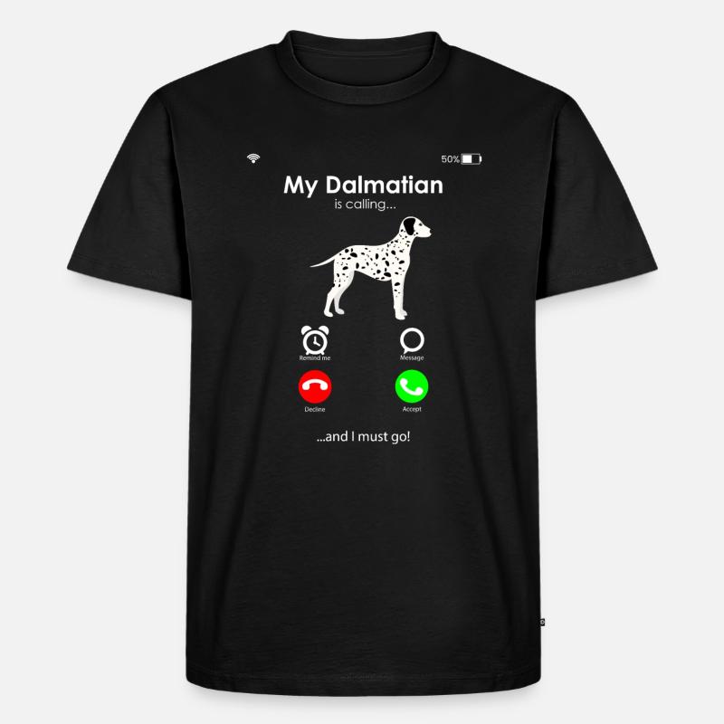 Dalmatiner - Männer Premium Bio T-Shirt - Schwarz