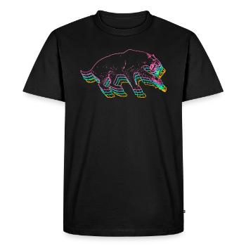 Tigre à dents de sabre - T-shirt Premium bio Homme - noir - Devant - Nico (187cm)