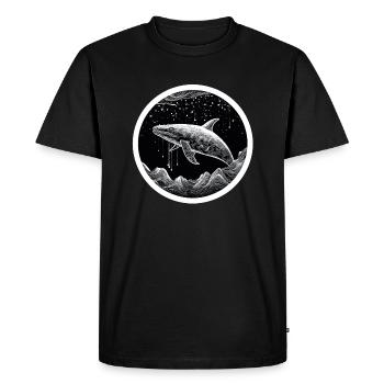 Baleine - T-shirt Premium bio Homme - noir - Devant - Nico (187cm)