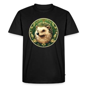 Hérisson - T-shirt Premium bio Homme - noir - Devant - Nico (187cm)