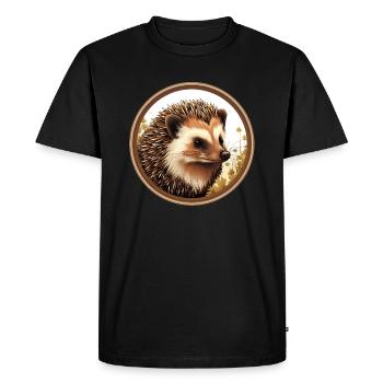 Hérisson - T-shirt Premium bio Homme - noir - Devant - Nico (187cm)