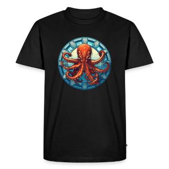Octopuses - Men's Premium Organic T-Shirt - black - Front - Nico (187cm)
