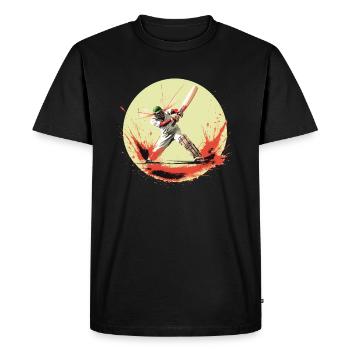 Cricket - Männer Premium Bio T-Shirt - Schwarz - Vorne - Nico (187cm)
