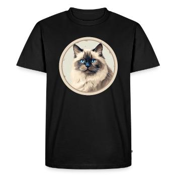 Ragdoll Cat - Men's Premium Organic T-Shirt - black - Front - Nico (187cm)