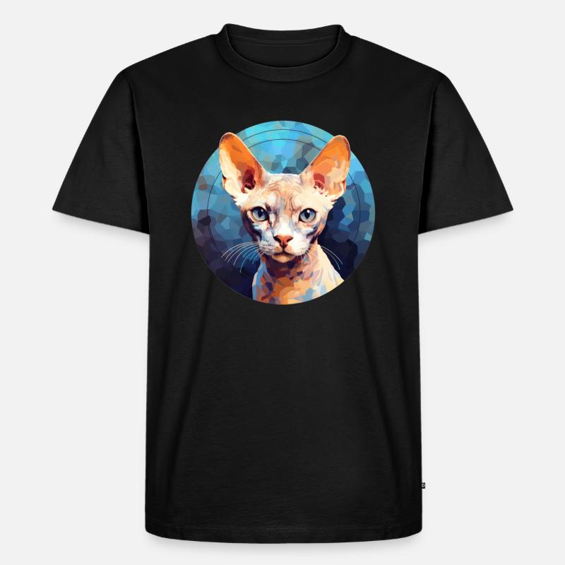 Devon Rex Katze - Männer Premium Bio T-Shirt - Schwarz