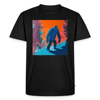 BigFoot, big foot, sasquatch - T-shirt Premium bio Homme - noir - Devant - Nico (187cm)