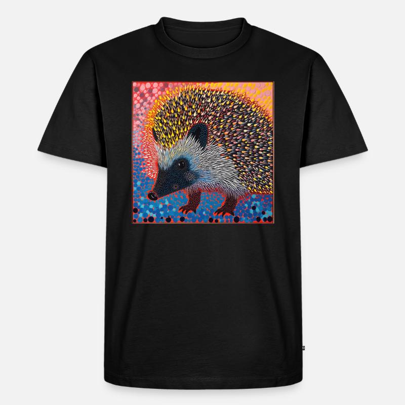 igel, bunt, tier, geschenk, geschenkidee - Männer Premium Bio T-Shirt - Schwarz