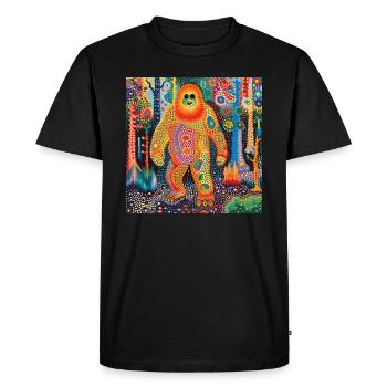 BigFoot, big foot, sasquatch - T-shirt Premium bio Homme - noir - Devant - Nico (187cm)