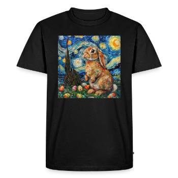 Lapin de Pâques, Pâques, Lapin - T-shirt Premium bio Homme - noir - Devant - Nico (187cm)